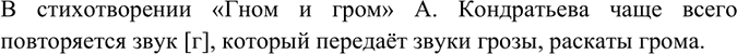 Изображение Какой звук повторяется в стихотворении А. Кондратьева чаще всего? Как вы думаете почему?ГНОМ И ГРОМИ в лесу,И возле домаУмный Гном — боится Грома! Загрохочет в...